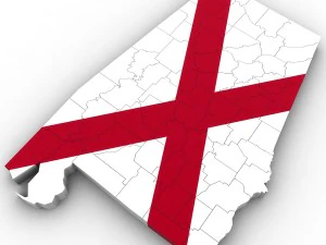 Alabama political map 3D Model