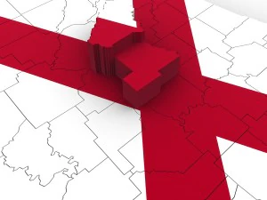 Alabama political map 3D Model