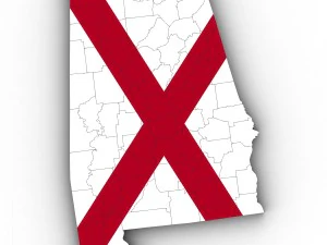 Alabama political map 3D Model