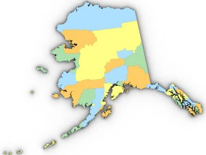 Alaska political map 3D Model