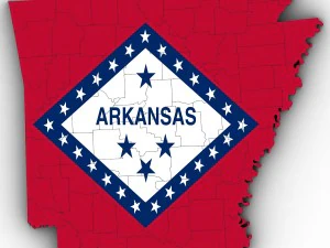 Arkansas political map 3D Model