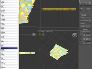 Arkansas political map 3D Model