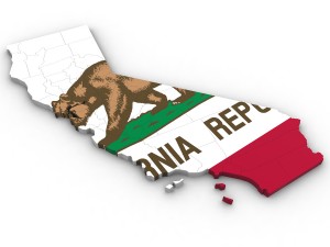 California political map Modèle 3D