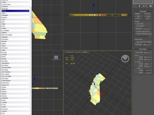 California political map Modèle 3D