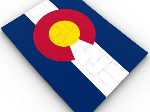 Carte politique du Colorado Modèle 3D