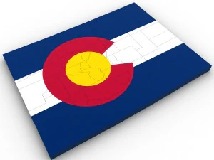 Colorado political map 3D Model