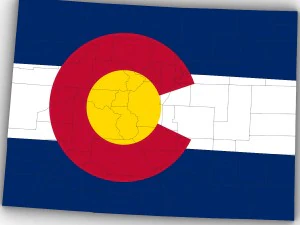 Colorado political map 3D Model