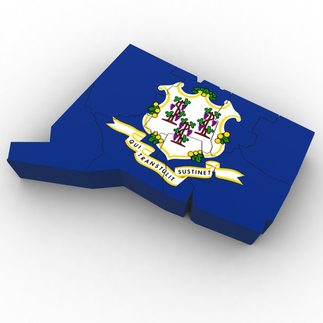 Connecticut political map Modèle 3D .c4d .max .obj .3ds .fbx .stl .blend 
