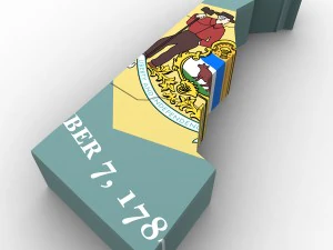 Delaware political map 3D Model