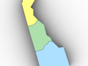 Delaware political map 3D Model