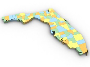 Florida political map Modèle 3D