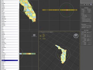Florida political map Modèle 3D
