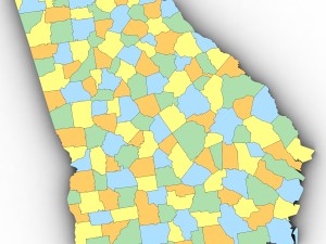 Georgia political map 3D Модель