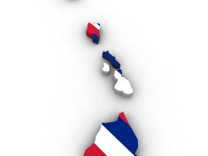 Hawaii political map 3D Model