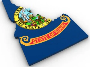 Idaho political map 3D Model