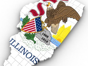 Illinois political map Modelo 3D