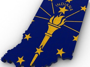 Indiana political map Modelo 3D