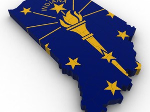 Indiana political map Model 3D