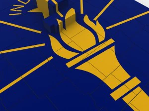 Indiana political map 3D Model