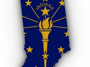 Indiana political map 3D Model