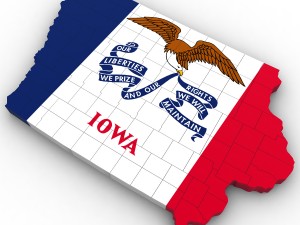 Iowa political map 3D Model