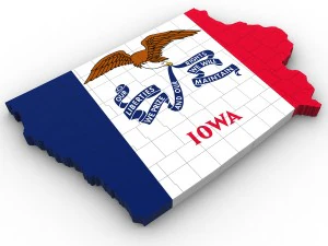 Iowa political map 3D Model
