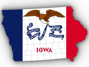 Iowa political map 3D Model
