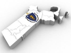 Massachusetts political map 3D Modell