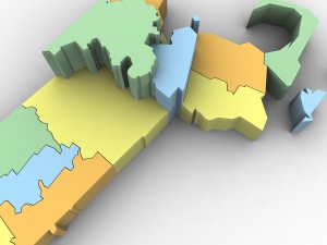 Massachusetts political map 3D Modell