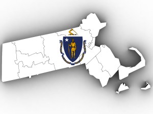 Massachusetts political map 3D Modell