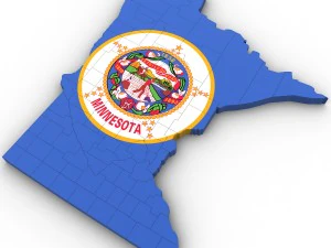 Minnesota political map 3D Model