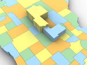 Minnesota political map 3D Model