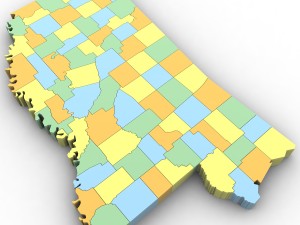 Mississippi political map 3D 模型