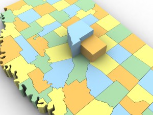 Mississippi political map 3D 模型