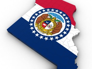 Missouri political map 3D Model