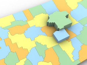 Montana political map 3D Модель