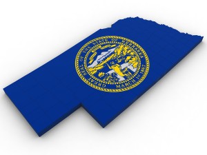 Nebraska political map 3D-Modell