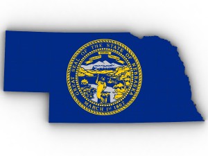 Nebraska political map 3D-Modell