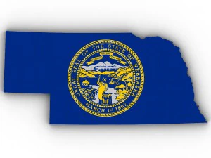 Nebraska political map 3D Model