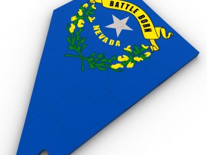 Nevada political map 3D Model