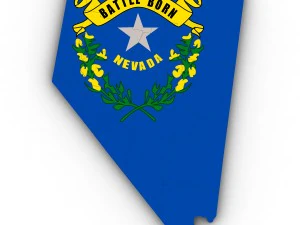 Nevada political map 3D Model