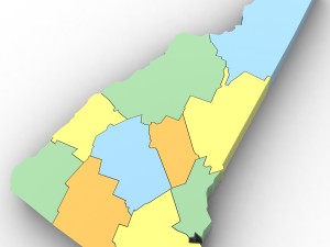 New hampshire political map 3Dモデル