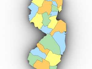 New jersey political map 3Dモデル
