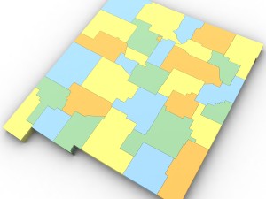 New mexico political map Model 3D