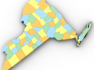 New york political map 3Dモデル