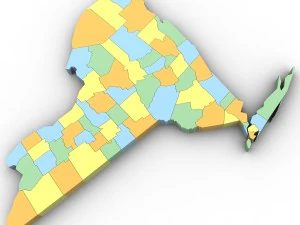 New york political map 3D Model