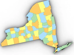 New york political map 3D Model
