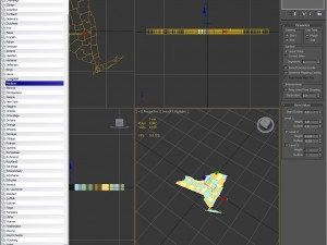 New york political map 3Dモデル
