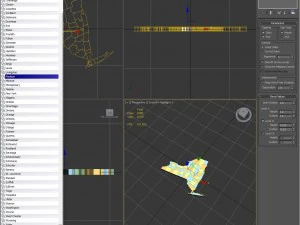 New york political map 3D Model