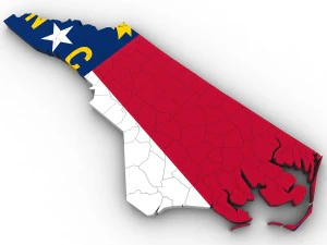 Політична мапа Північної Кароліни 3D Модель